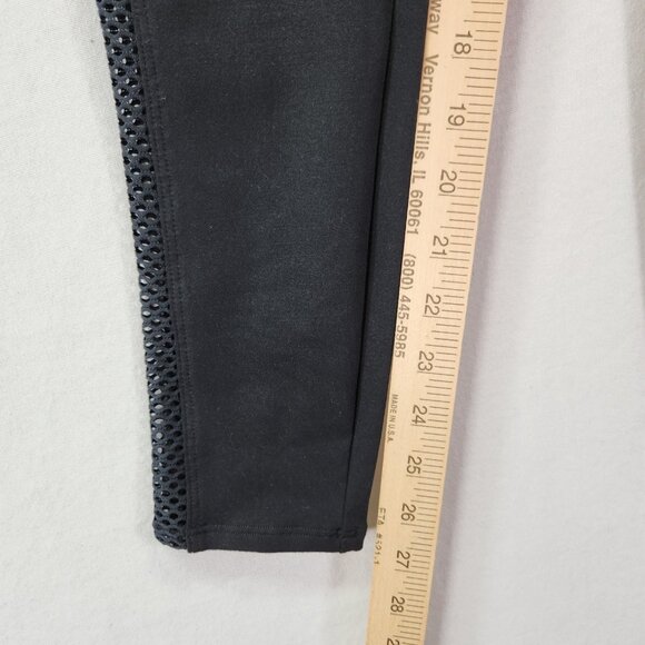 Bombshell Sportswear Side Cut-Out Mesh Leggings Size Medium Black - Picture 7 of 13